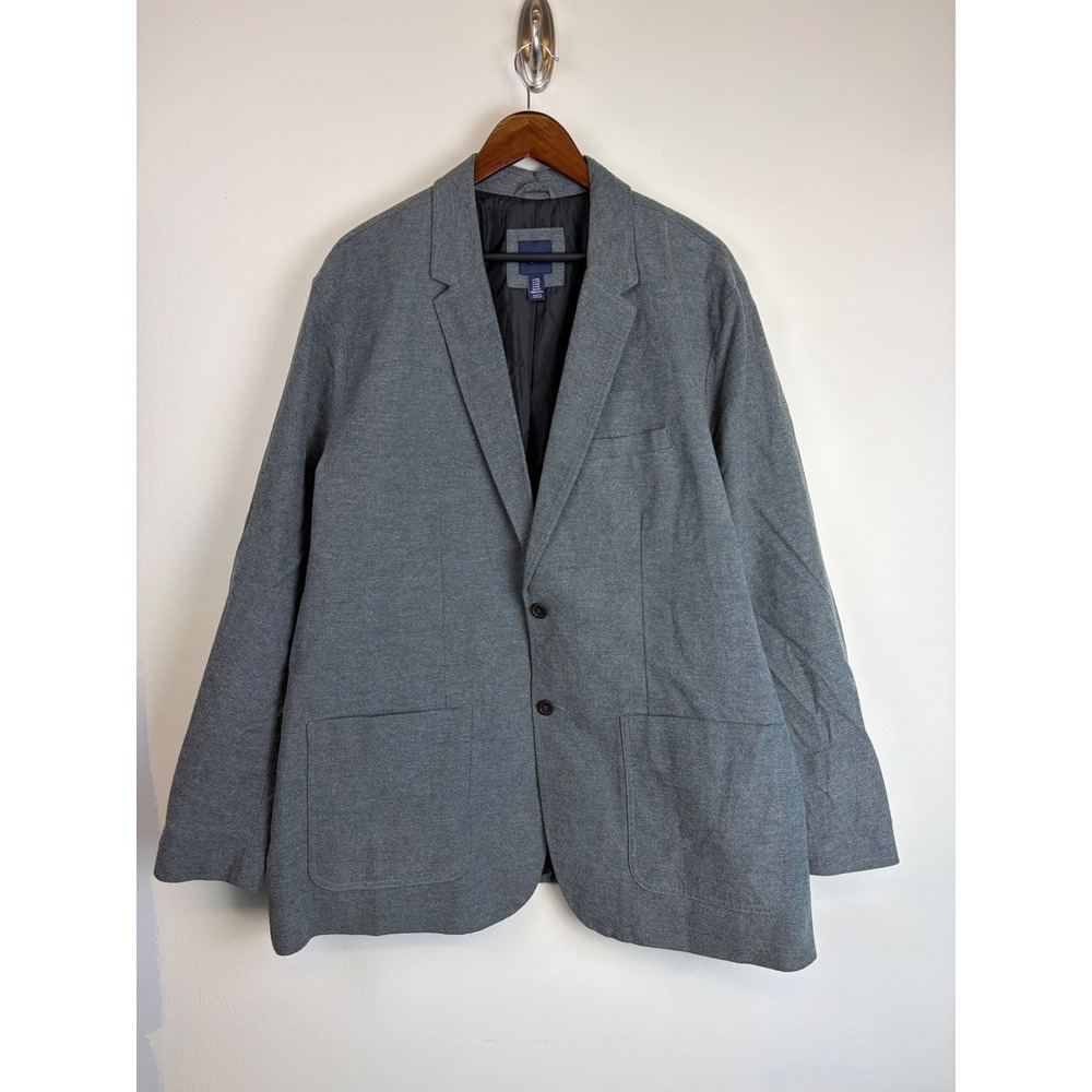 Gap Flannel Blazer XXL Heather Grey Cotton 2XL Professional Jacket Sports Coat